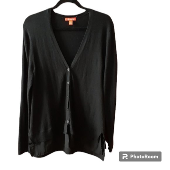 JOE FRESH Long Black Cardi - Size L - Picture 1 of 5